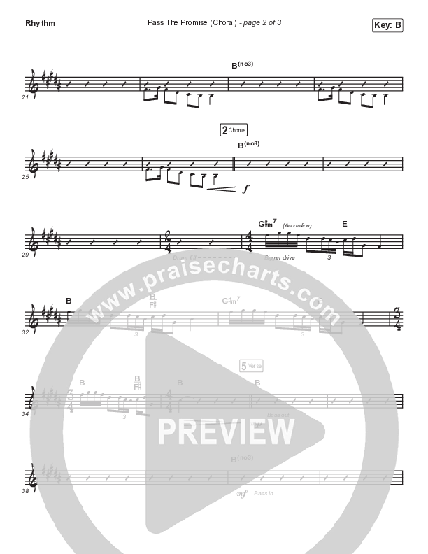 Pass The Promise (Choral Anthem SATB) Rhythm Pack (Keith & Kristyn Getty / Sandra McCracken / Arr. Luke Gambill)