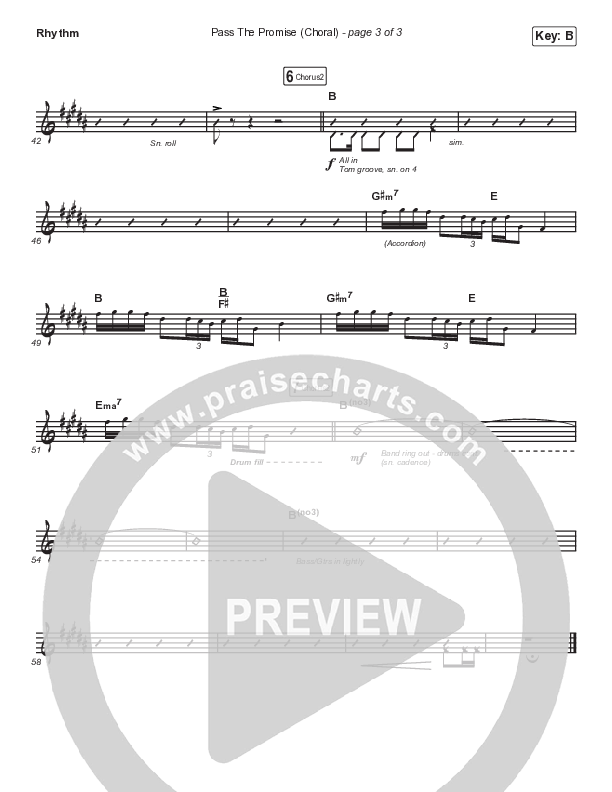 Pass The Promise (Choral Anthem SATB) Rhythm Pack (Keith & Kristyn Getty / Sandra McCracken / Arr. Luke Gambill)