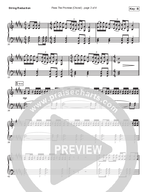 Pass The Promise (Choral Anthem SATB) String Reduction (Keith & Kristyn Getty / Sandra McCracken / Arr. Luke Gambill)