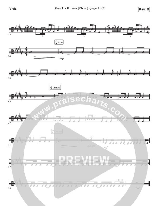 Pass The Promise (Choral Anthem SATB) Viola (Keith & Kristyn Getty / Sandra McCracken / Arr. Luke Gambill)