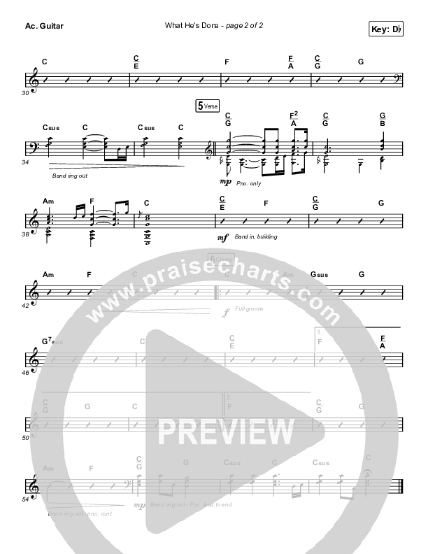 What He's Done (Choral Anthem SATB) Acoustic Guitar (Passion / Kristian Stanfill / Tasha Cobbs Leonard / Anna Golden / Arr. Luke Gambill)