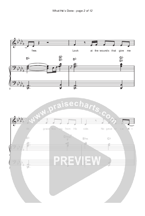 What He's Done (Choral Anthem SATB) Octavo (SATB & Pno) (Passion / Kristian Stanfill / Tasha Cobbs Leonard / Anna Golden / Arr. Luke Gambill)