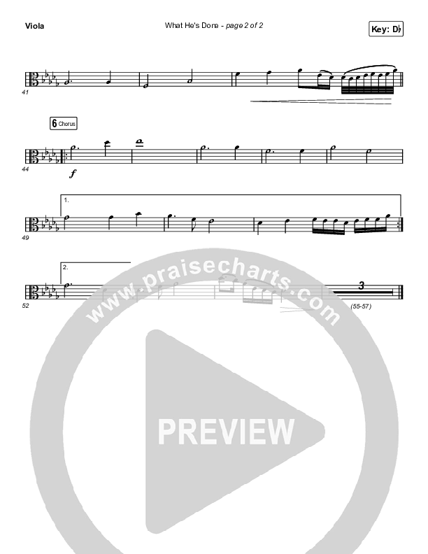 What He's Done (Choral Anthem SATB) Viola (Passion / Kristian Stanfill / Tasha Cobbs Leonard / Anna Golden / Arr. Luke Gambill)