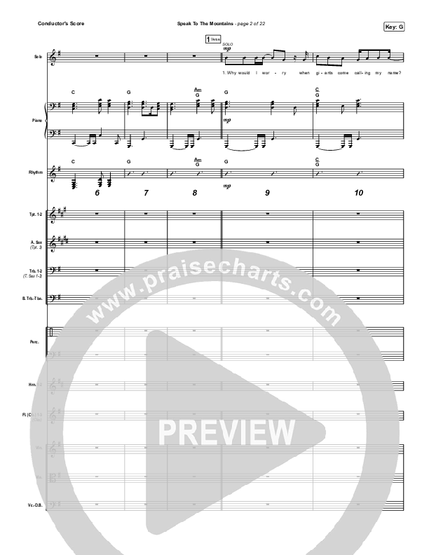 Speak To The Mountains (Choral Anthem SATB) Orchestration (Chris McClarney / Arr. Luke Gambill)