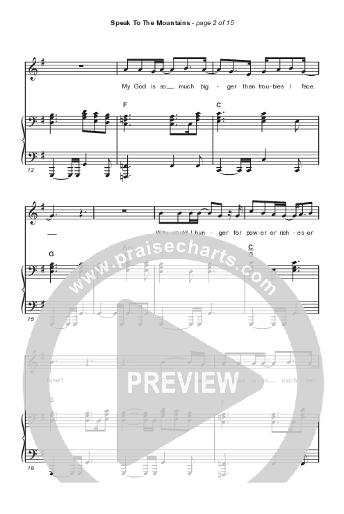 Speak To The Mountains (Choral Anthem SATB) Octavo (SATB & Pno) (Chris McClarney / Arr. Luke Gambill)