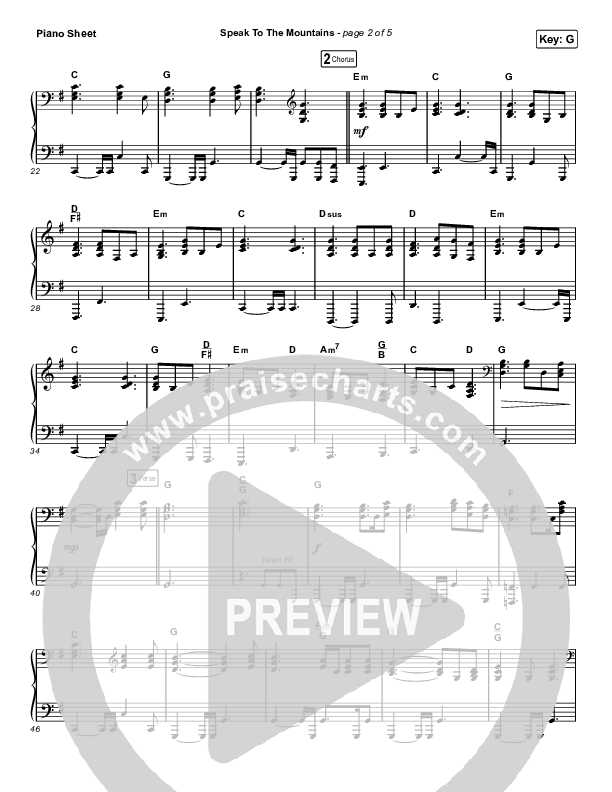 Speak To The Mountains (Choral Anthem SATB) Piano Sheet (Chris McClarney / Arr. Luke Gambill)