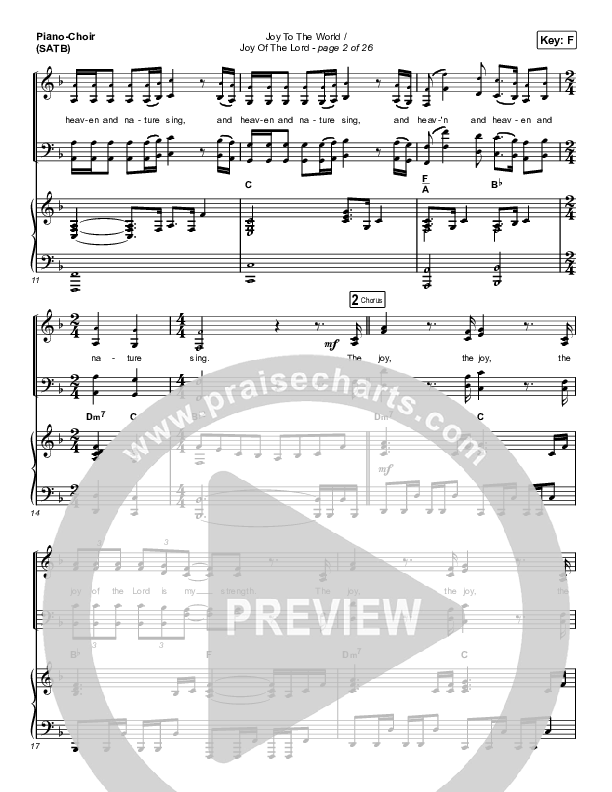 Joy To The World / Joy Of The Lord (Choral Anthem SATB) Piano/Choir (SATB) (Maverick City Music / Naomi Raine / Todd Galberth / Arr. Luke Gambill)