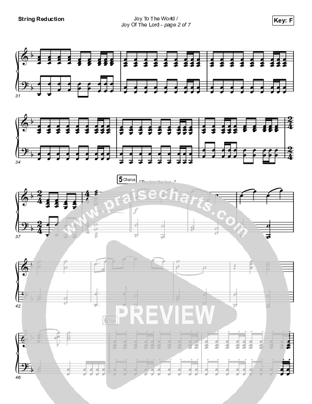 Joy To The World / Joy Of The Lord (Choral Anthem SATB) String Reduction (Maverick City Music / Naomi Raine / Todd Galberth / Arr. Luke Gambill)