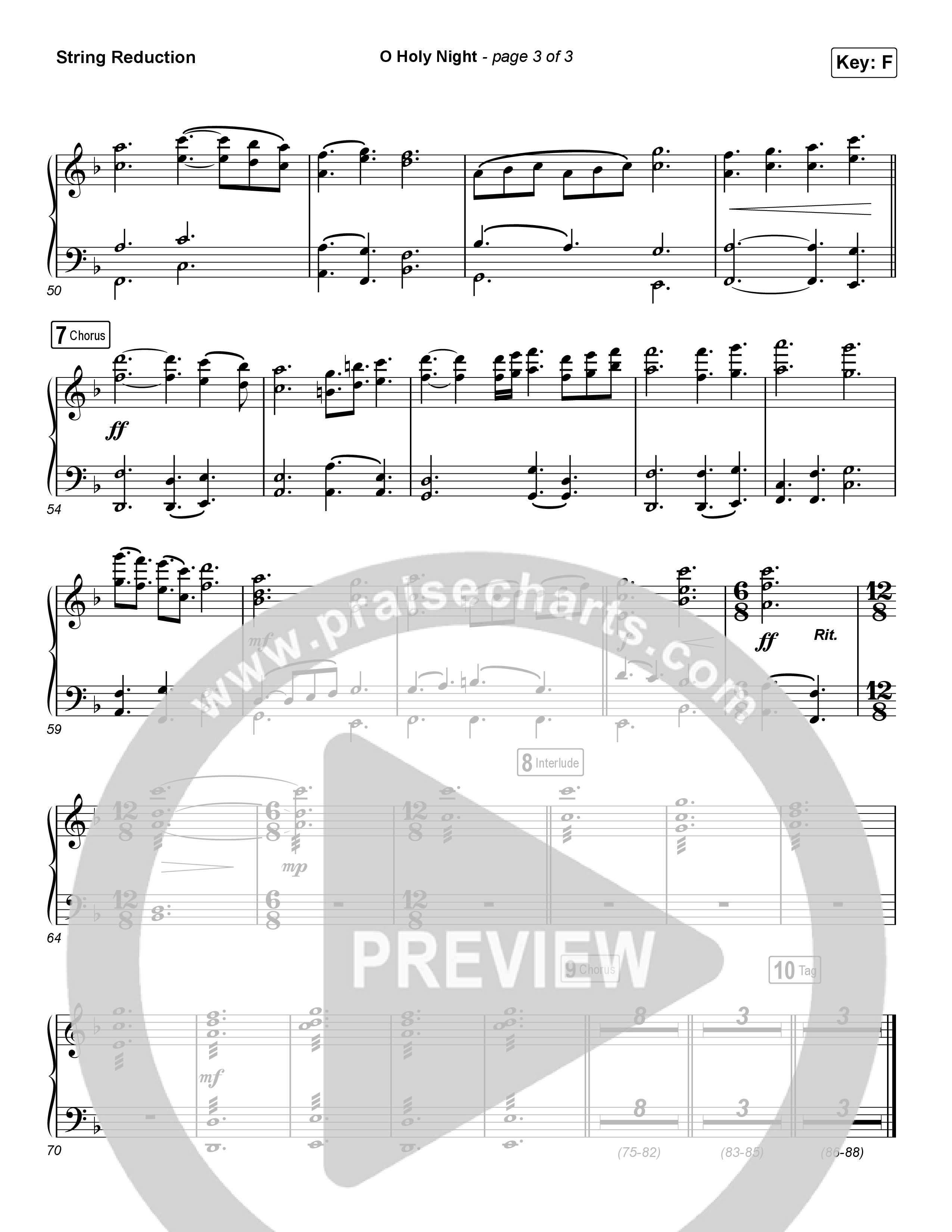 O Holy Night (Choral Anthem SATB) String Reduction (Arr. Luke Gambill / Maverick City Music / Melvin Chrispell III)