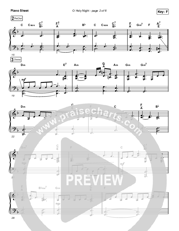 O Holy Night (Choral Anthem SATB) Piano Sheet (Arr. Luke Gambill / Maverick City Music / Melvin Chrispell III)