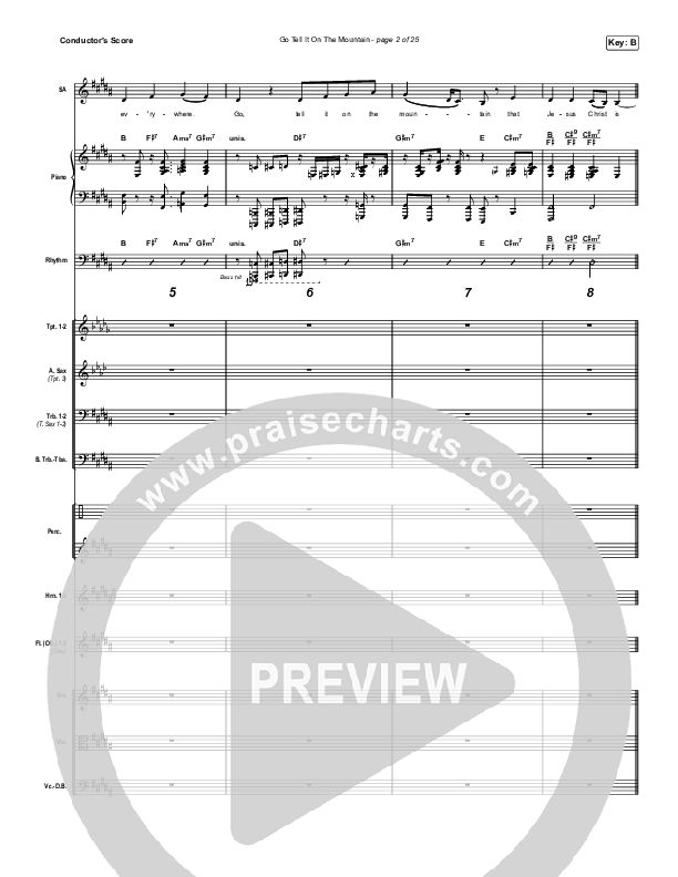 Go Tell It On The Mountain (Choral Anthem SATB) Orchestration (Arr. Luke Gambill / Maverick City Music / Melvin Chrispell III / Chandler Moore)