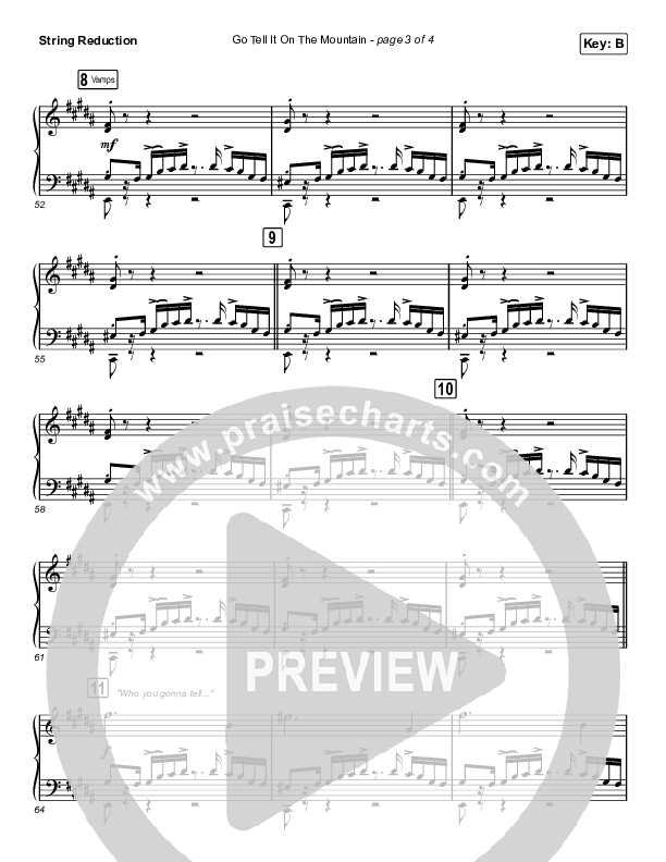 Go Tell It On The Mountain (Choral Anthem SATB) String Reduction (Arr. Luke Gambill / Maverick City Music / Melvin Chrispell III / Chandler Moore)