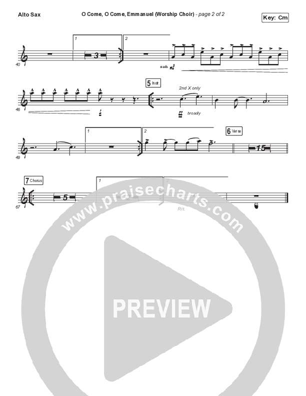 O Come O Come Emmanuel (Choral Anthem SATB) Sax Pack (Arr. Luke Gambill / for KING & COUNTRY)