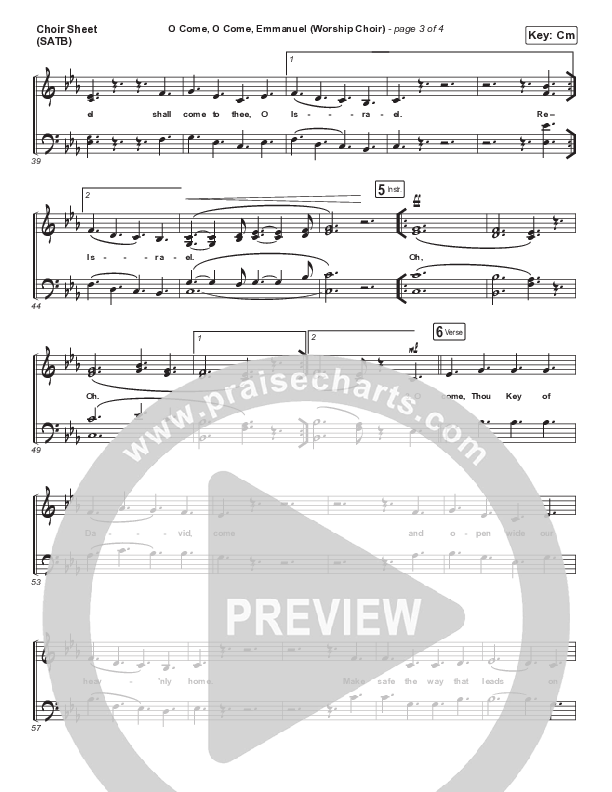 O Come O Come Emmanuel (Choral Anthem SATB) Choir Vocals (SATB) (Arr. Luke Gambill / for KING & COUNTRY)