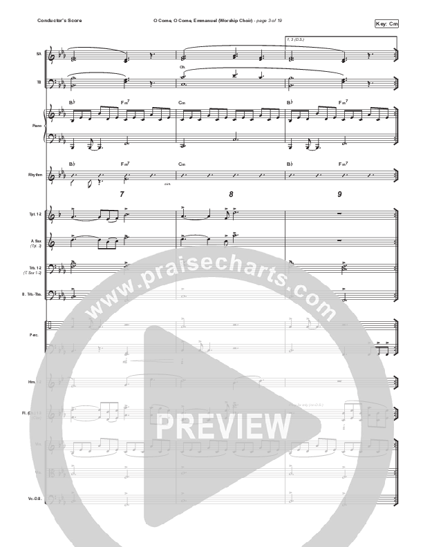 O Come O Come Emmanuel (Choral Anthem SATB) Conductor's Score (Arr. Luke Gambill / for KING & COUNTRY)