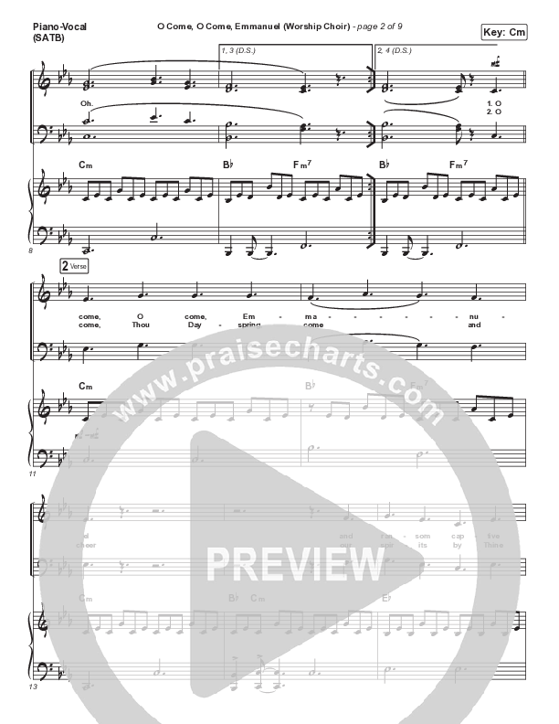 O Come O Come Emmanuel (Choral Anthem SATB) Piano/Vocal Pack (Arr. Luke Gambill / for KING & COUNTRY)