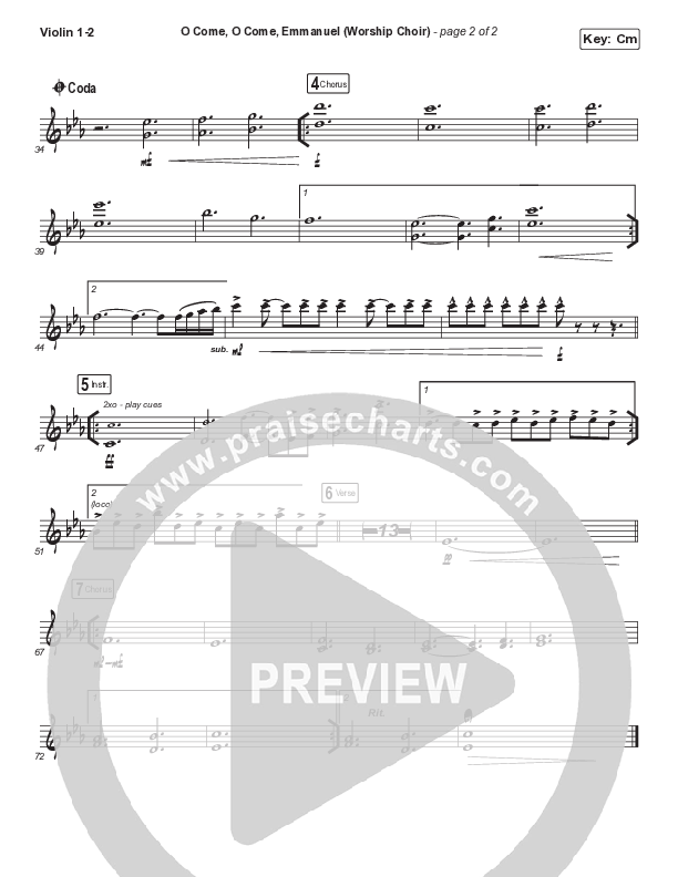 O Come O Come Emmanuel (Choral Anthem SATB) String Pack (Arr. Luke Gambill / for KING & COUNTRY)