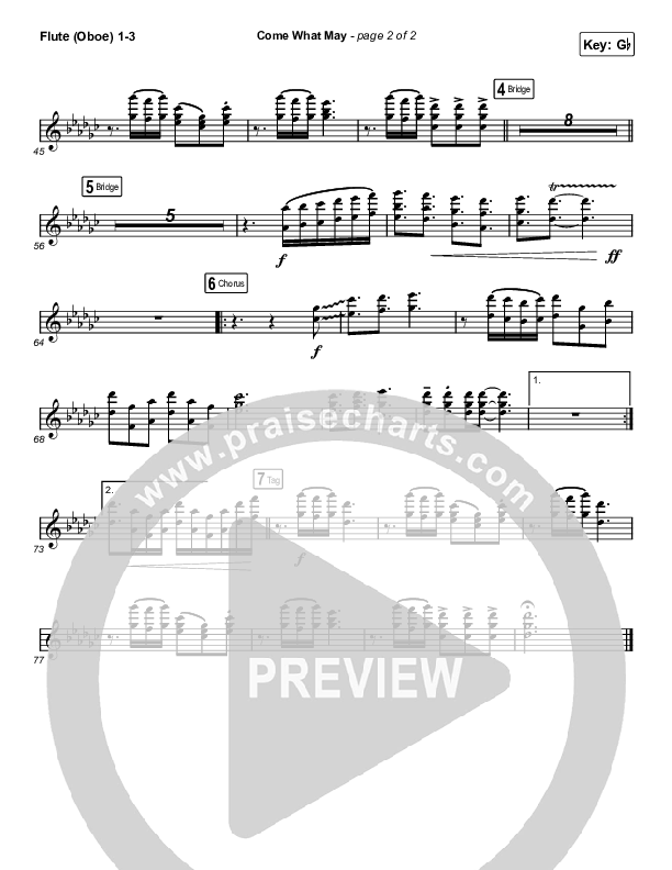 Come What May (Choral Anthem SATB) Flute/Oboe 1/2/3 (We Are Messengers / Arr. Luke Gambill)