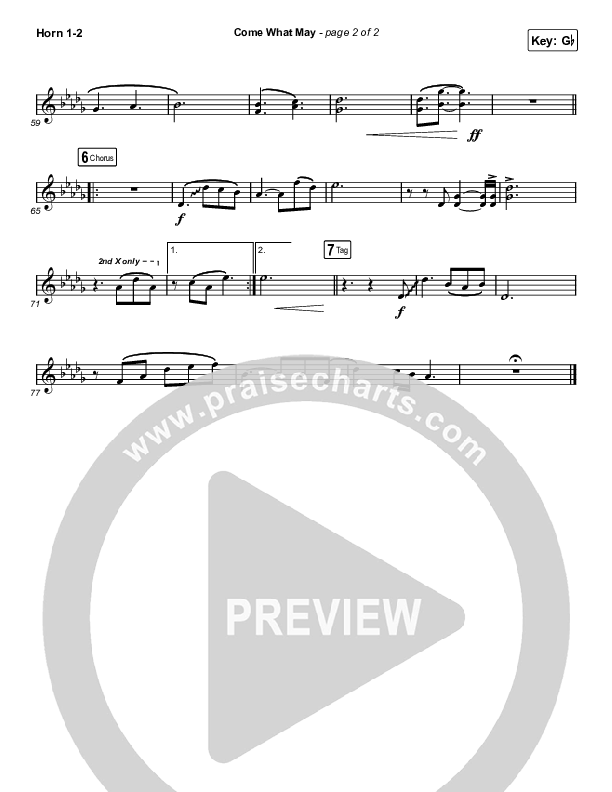 Come What May (Choral Anthem SATB) French Horn 1/2 (We Are Messengers / Arr. Luke Gambill)