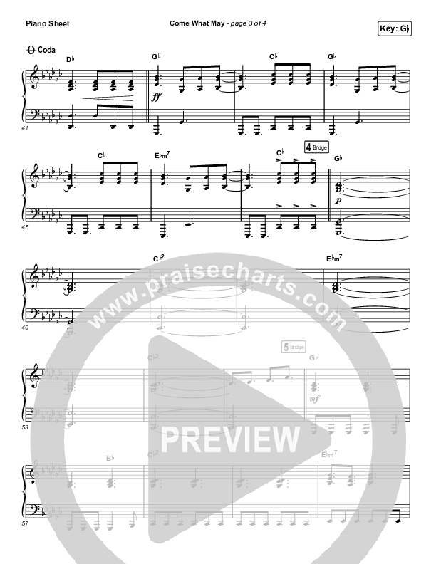Come What May (Choral Anthem SATB) Piano Sheet (We Are Messengers / Arr. Luke Gambill)