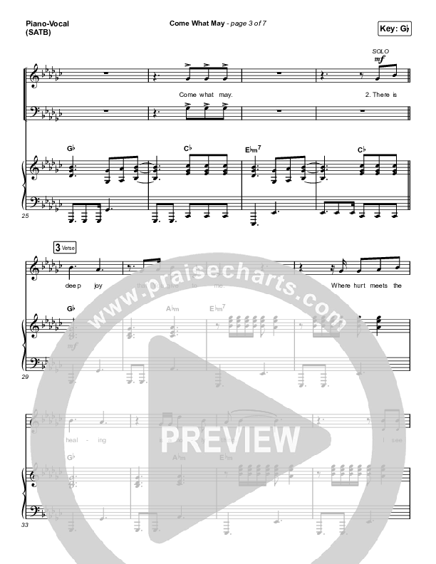 Come What May (Choral Anthem SATB) Piano/Vocal (SATB) (We Are Messengers / Arr. Luke Gambill)