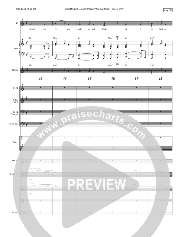 Silent Night (Heavenly Peace) (Choral Anthem SATB) Orchestration (Arr. Luke Gambill / We The Kingdom / Dante Bowe / Maverick City Music)