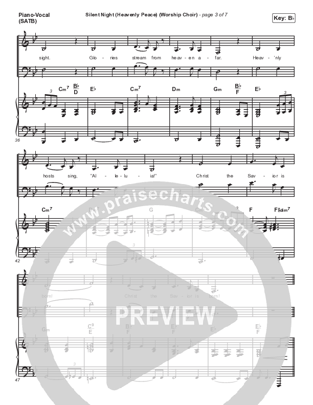 Silent Night (Heavenly Peace) (Choral Anthem SATB) Piano/Vocal (SATB) (Arr. Luke Gambill / We The Kingdom / Dante Bowe / Maverick City Music)