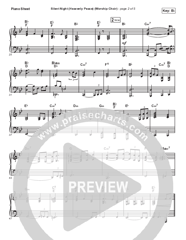 Silent Night (Heavenly Peace) (Choral Anthem SATB) Piano Sheet (Arr. Luke Gambill / We The Kingdom / Dante Bowe / Maverick City Music)