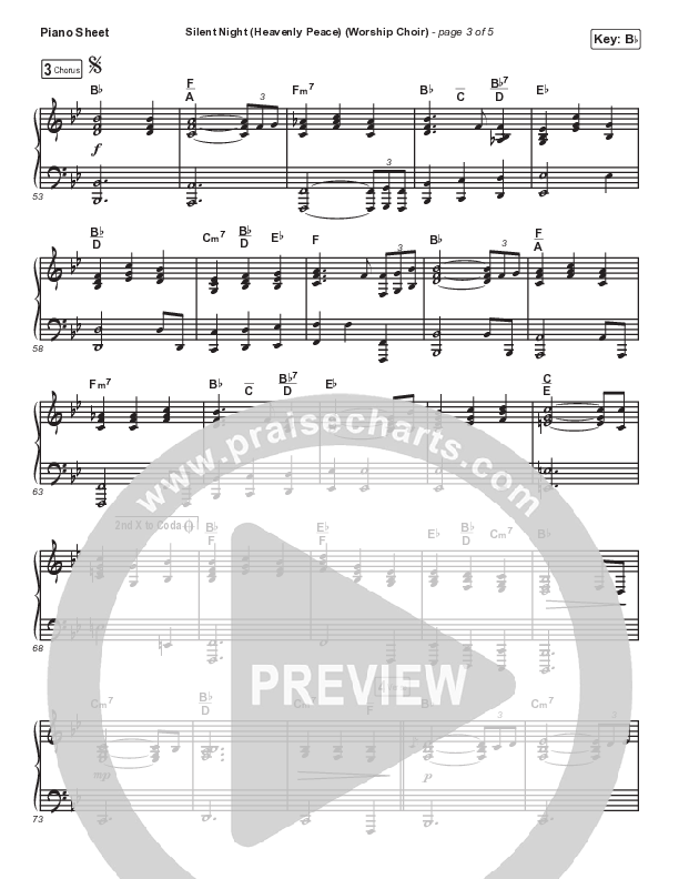 Silent Night (Heavenly Peace) (Choral Anthem SATB) Piano Sheet (Arr. Luke Gambill / We The Kingdom / Dante Bowe / Maverick City Music)