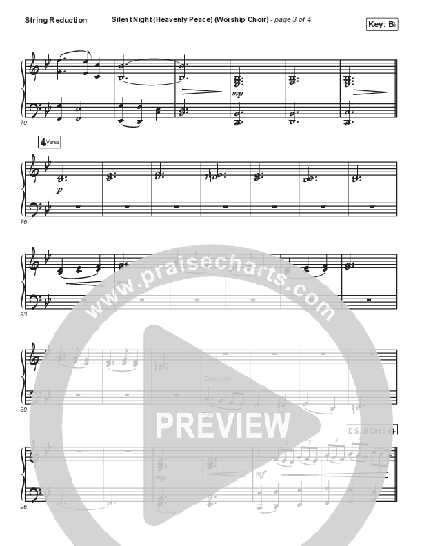 Silent Night (Heavenly Peace) (Choral Anthem SATB) String Reduction (Arr. Luke Gambill / We The Kingdom / Dante Bowe / Maverick City Music)