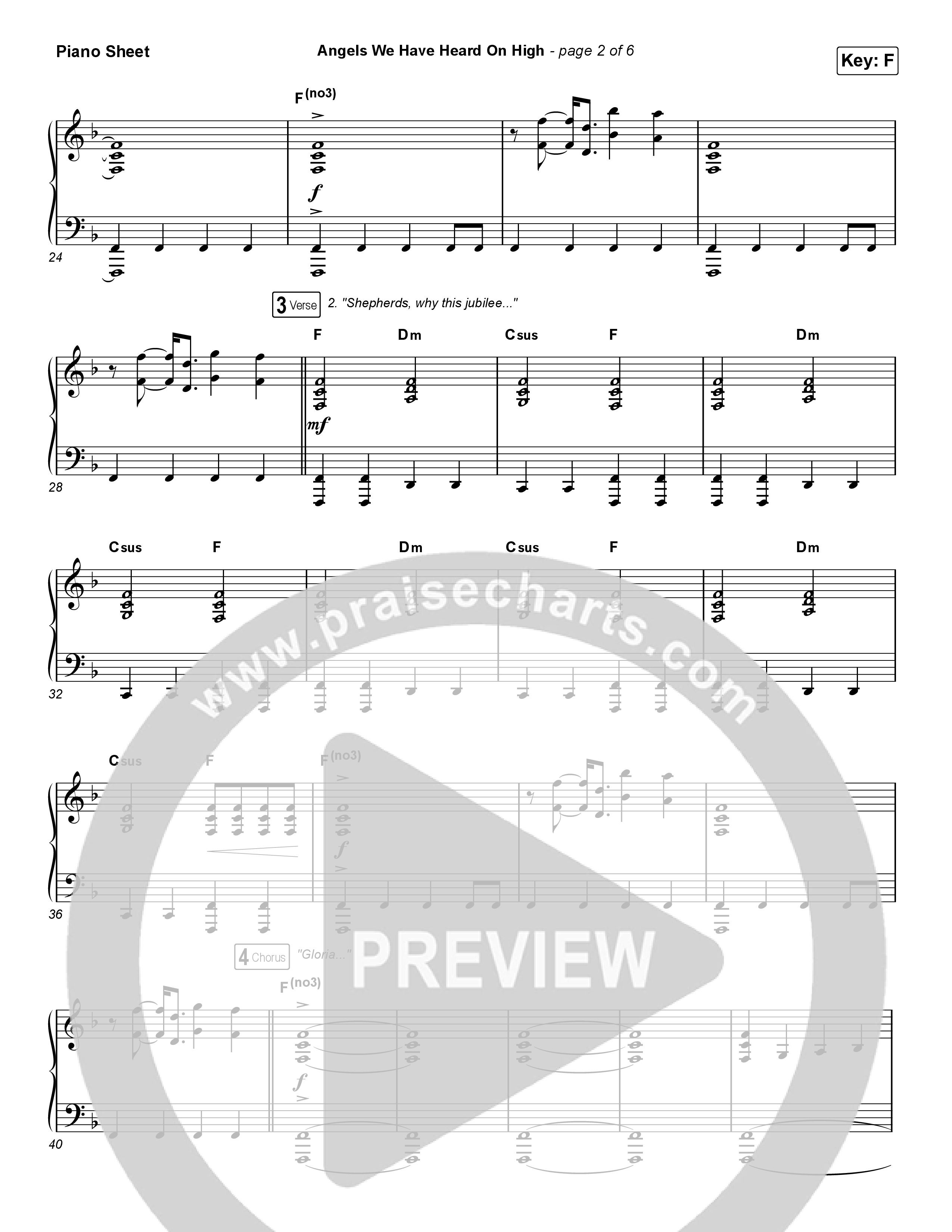 Angels We Have Heard On High (Choral Anthem SATB) Piano Sheet (Arr. Luke Gambill / for KING & COUNTRY)