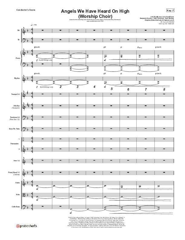 Angels We Have Heard On High (Choral Anthem SATB) Orchestration (Arr. Luke Gambill / for KING & COUNTRY)