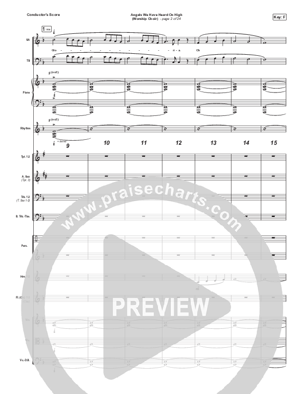 Angels We Have Heard On High (Choral Anthem SATB) Conductor's Score (Arr. Luke Gambill / for KING & COUNTRY)