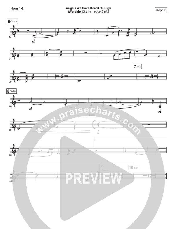Angels We Have Heard On High (Choral Anthem SATB) French Horn 1/2 (Arr. Luke Gambill / for KING & COUNTRY)