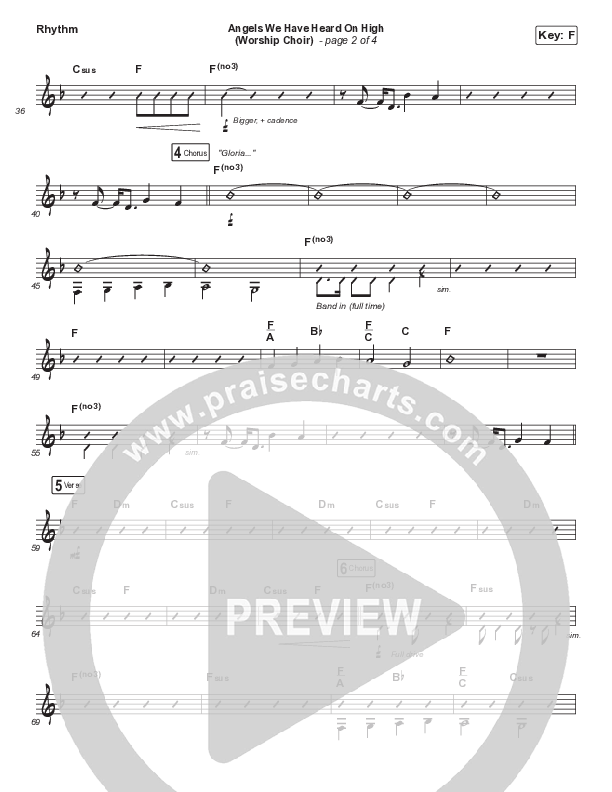 Angels We Have Heard On High (Choral Anthem SATB) Rhythm Pack (Arr. Luke Gambill / for KING & COUNTRY)