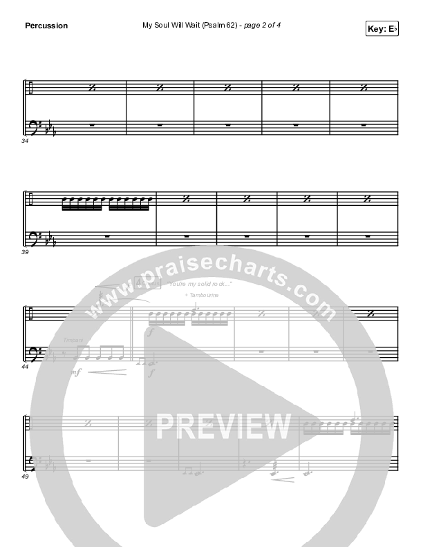 My Soul Will Wait (Psalm 62) Percussion (Sovereign Grace)
