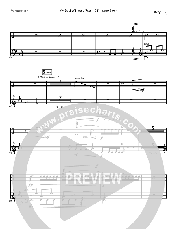 My Soul Will Wait (Psalm 62) Percussion (Sovereign Grace)