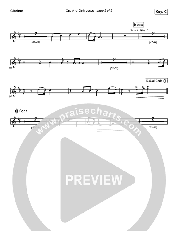 One And Only Jesus Clarinet (Vertical Worship)