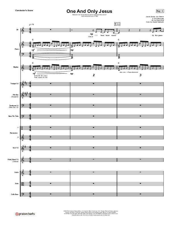 One And Only Jesus Conductor's Score (Vertical Worship)