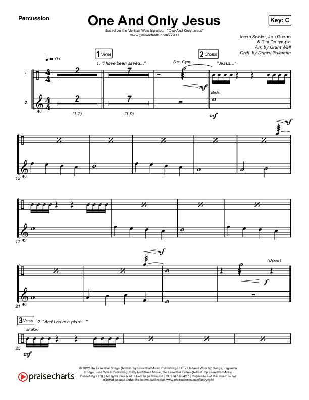 One And Only Jesus Percussion (Vertical Worship)