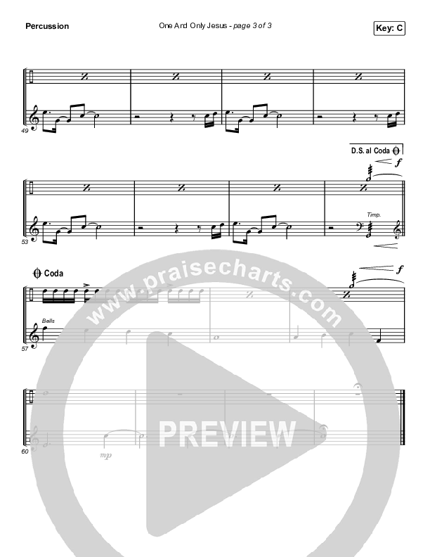 One And Only Jesus Percussion (Vertical Worship)