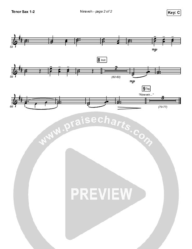 Nineveh Tenor Sax 1/2 (Brooke Ligertwood)