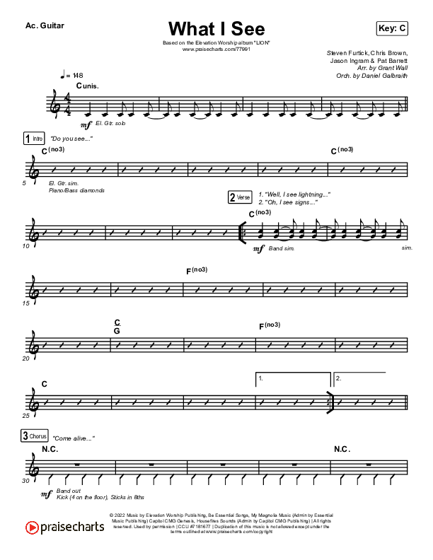 What I See Acoustic Guitar (Elevation Worship / Chris Brown)