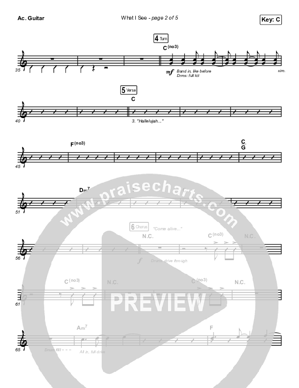 What I See Acoustic Guitar (Elevation Worship / Chris Brown)