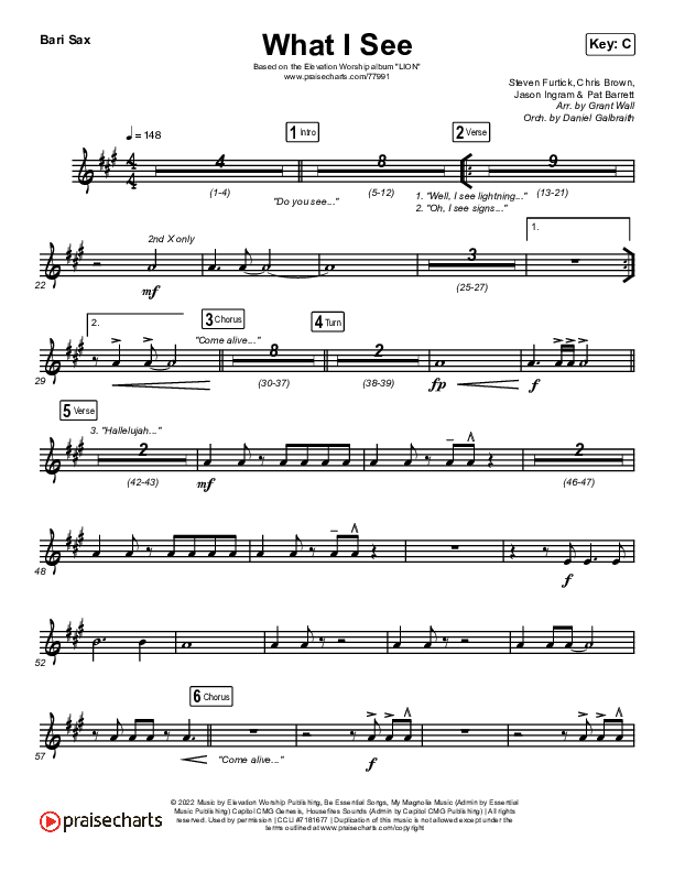 What I See Bari Sax (Elevation Worship / Chris Brown)