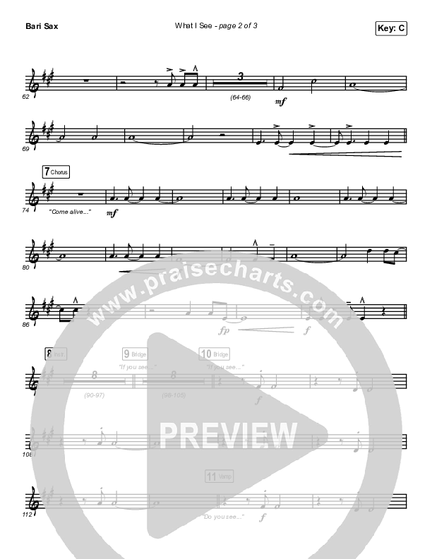 What I See Bari Sax (Elevation Worship / Chris Brown)