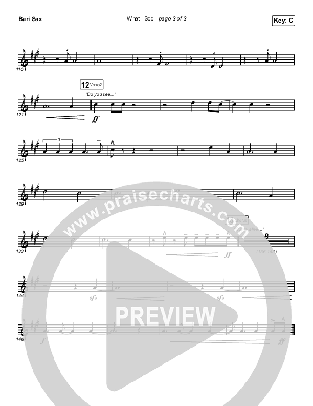 What I See Bari Sax (Elevation Worship / Chris Brown)