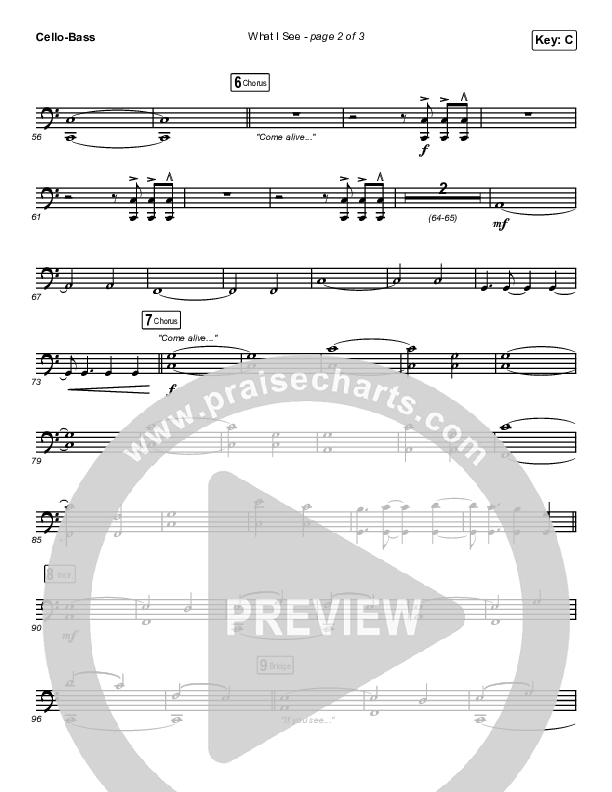 What I See Cello/Bass (Elevation Worship / Chris Brown)