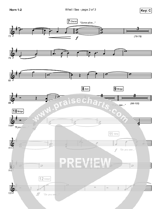 What I See French Horn 1,2 (Elevation Worship / Chris Brown)