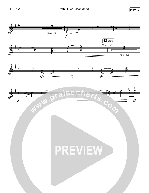 What I See French Horn 1,2 (Elevation Worship / Chris Brown)